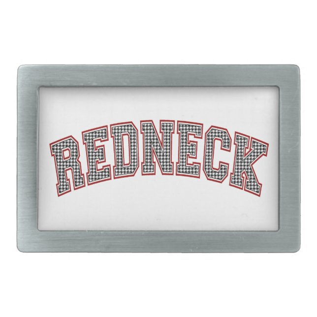 Alabama Redneck Rectangular Belt Buckle (Front)