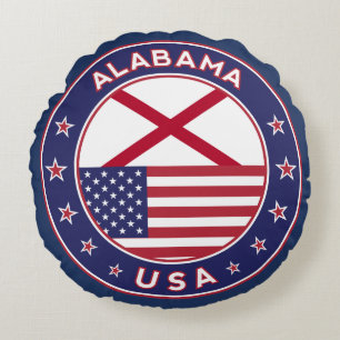 Alabama Round Pillow