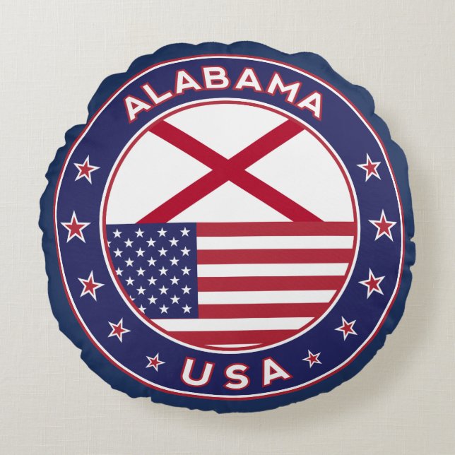 Alabama Round Pillow (Front)