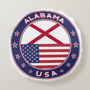 Alabama Round Pillow