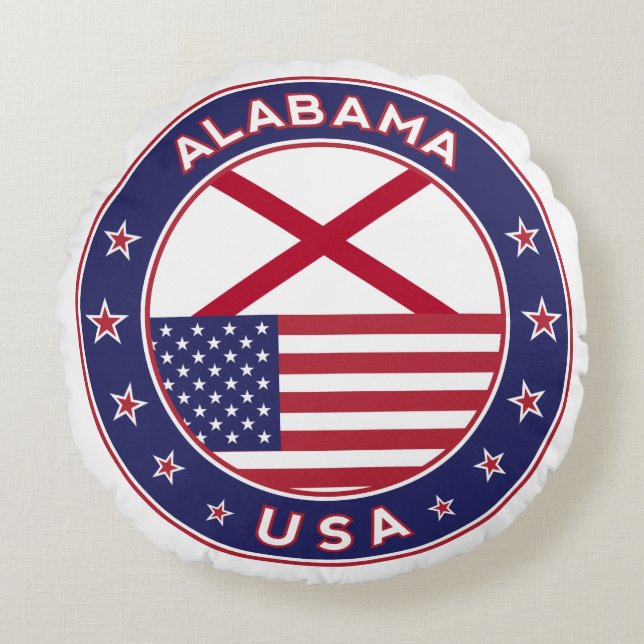 Alabama Round Pillow (Front)