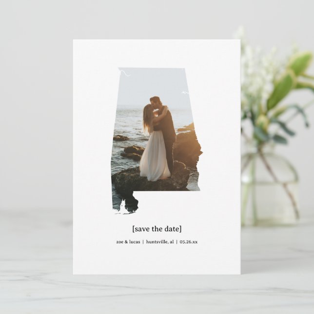 Alabama Save the Date Photo Card (Standing Front)