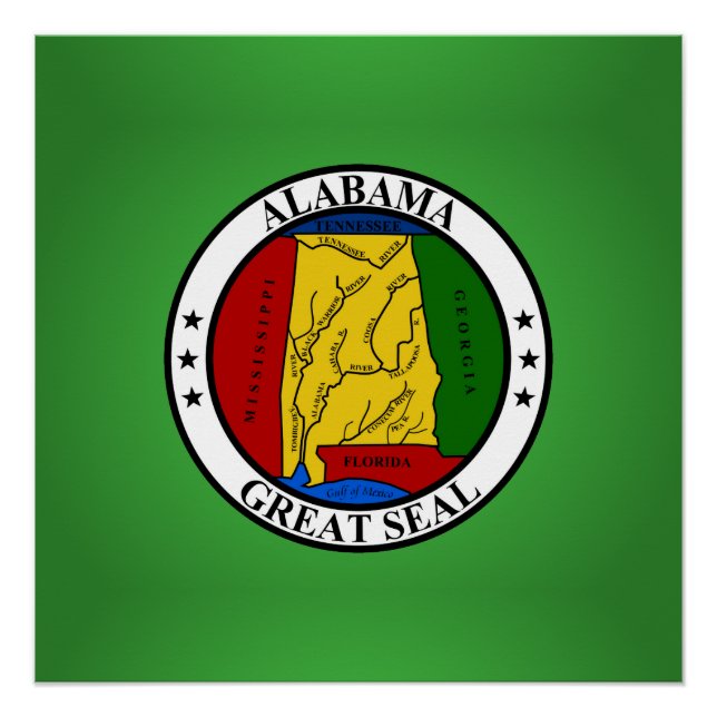 Alabama seal, American state seal Poster (Front)