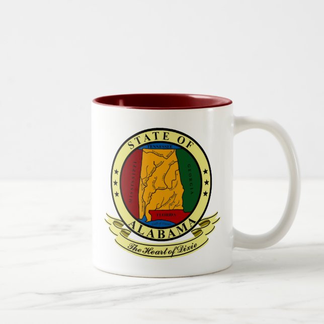 Alabama Seal Two-Tone Coffee Mug (Right)