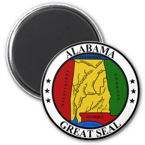 Alabama seal united states america flag symbol rep magnet