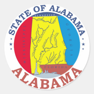 Alabama sign classic round sticker