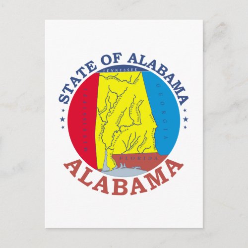 Alabama sign postcard