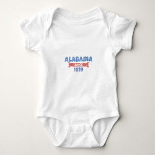 Alabama Since 1819 Vintage Patriotic State Pride  Baby Bodysuit