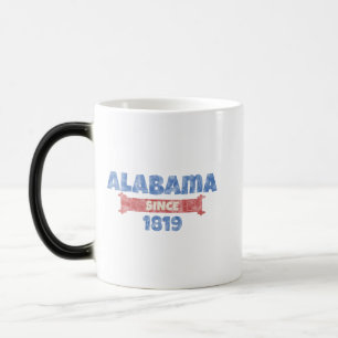 Alabama Since 1819 Vintage Patriotic State Pride Color Morph Mug