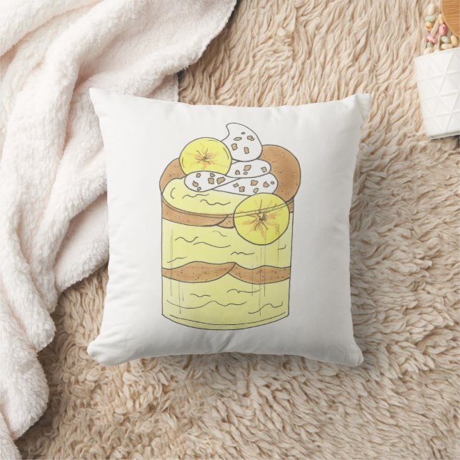 Alabama Southern Banana Pudding Dessert Foodie AL Throw Pillow (Blanket)