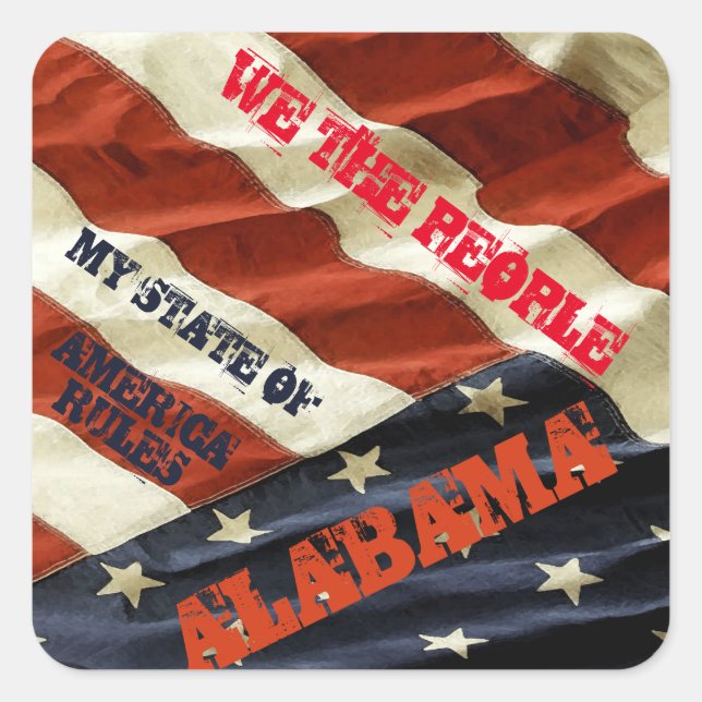 ALABAMA  SQUARE STICKER (Front)