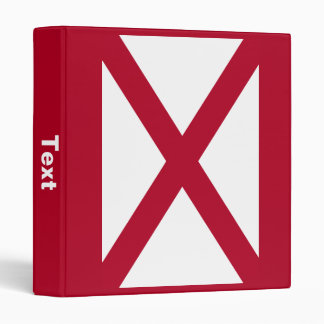 Alabama: St Andrew Crimson Cross Flag 3 Ring Binder