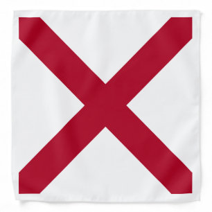 Alabama: St Andrew Crimson Cross Flag Bandana