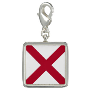 Alabama: St Andrew Crimson Cross Flag Charm