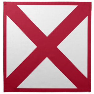 Alabama: St Andrew Crimson Cross Flag Cloth Napkin