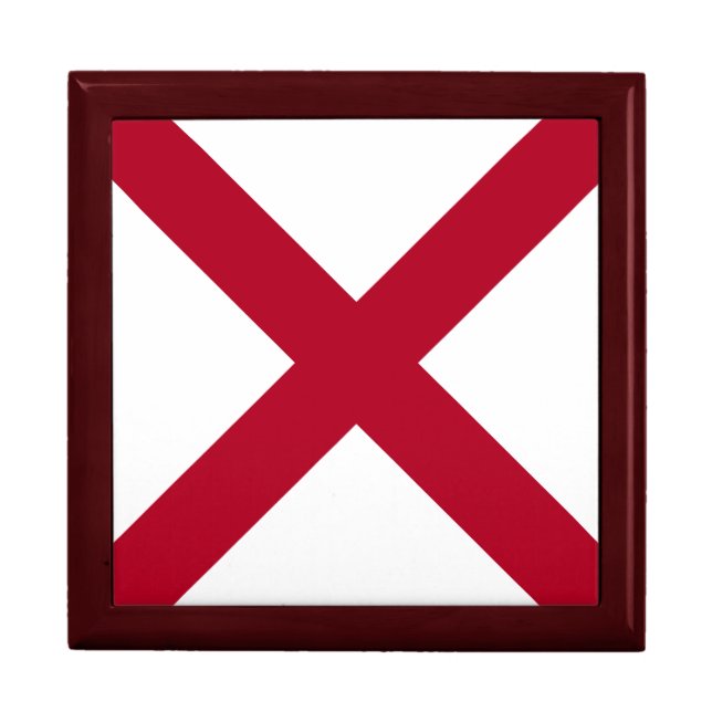 Alabama: St Andrew Crimson Cross Flag Gift Box (Front)