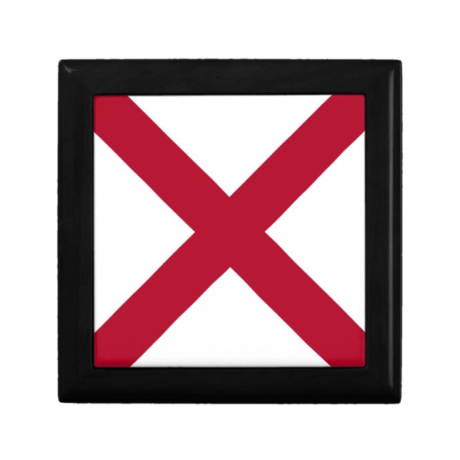 Alabama: St Andrew Crimson Cross Flag Gift Box (Front)