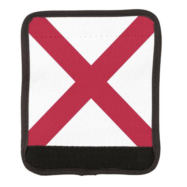 Alabama: St Andrew Crimson Cross Flag Luggage Handle Wrap (Front)