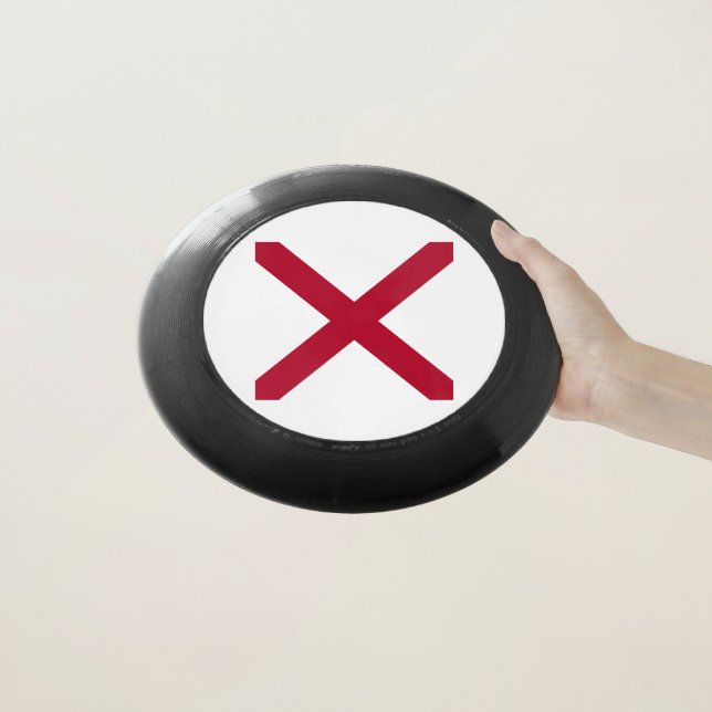 Alabama: St Andrew Crimson Cross Flag Wham-O Frisbee (In Hand)