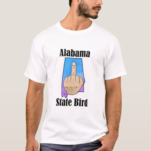 Alabama state bird t_shirt middle finger color