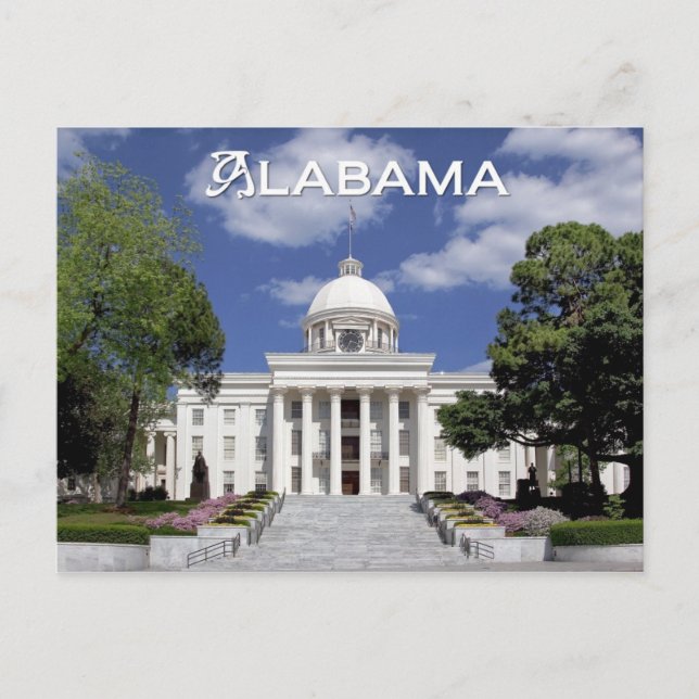 Alabama State Capitol building, Montgomery Postcard (Front)