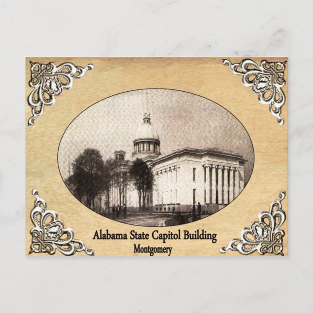 Alabama State Capitol Building Old Postcard (Front)