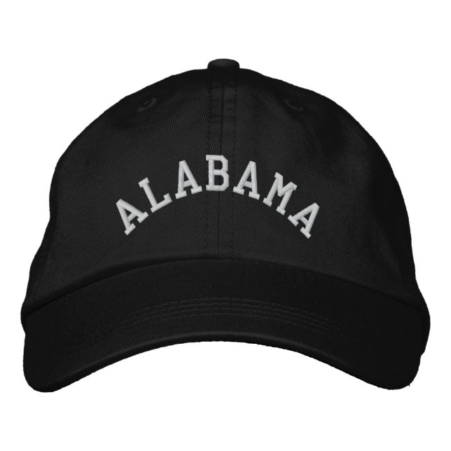 Alabama State Embroidered Embroidered Baseball Hat (Front)