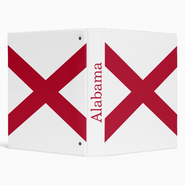 Alabama State Flag 3 Ring Binder (Background)