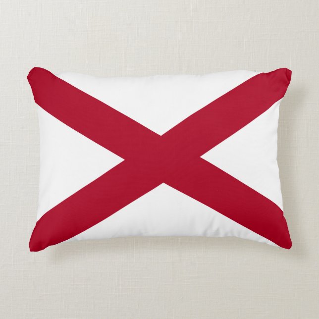 Alabama State Flag Accent Pillow (Front)