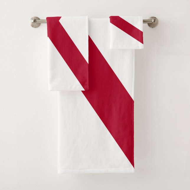Alabama State Flag Bath Towel Set (Insitu)