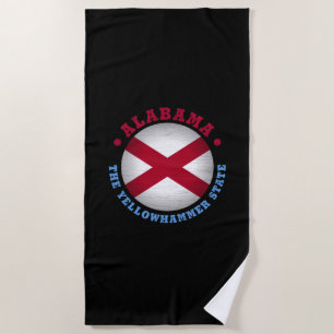 ALABAMA STATE FLAG BEACH TOWEL