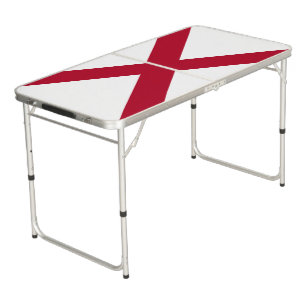 Alabama State Flag Beer Pong Table
