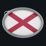 Alabama State Flag Belt Buckle<br><div class="desc">Patriotic Alabama state flag.</div>