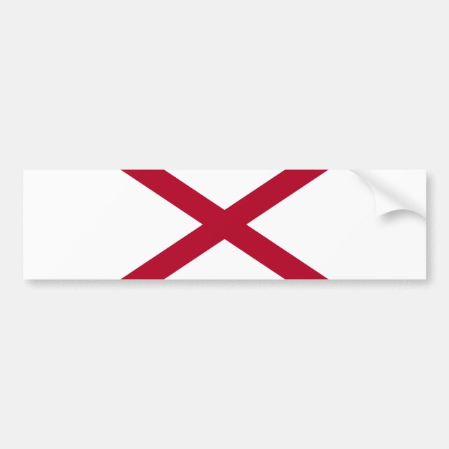 Alabama State Flag Bumper Sticker (Front)