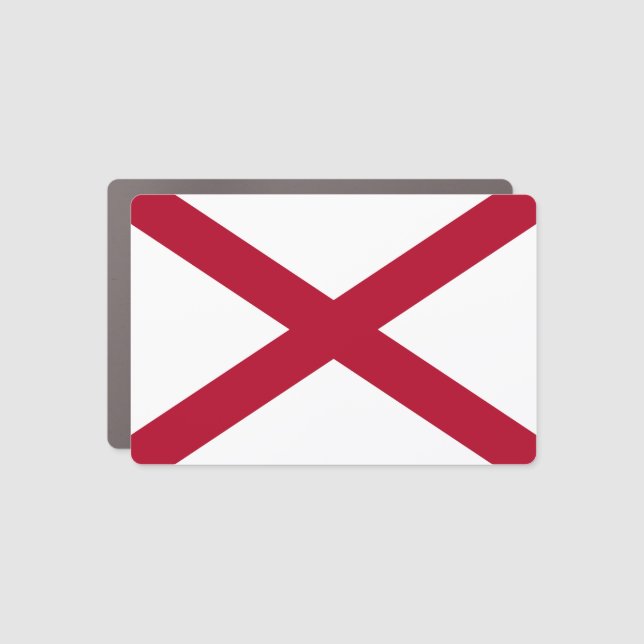 Alabama State Flag Car Magnet (Front)