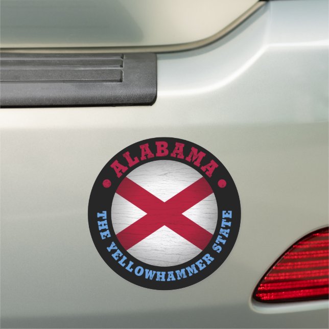 ALABAMA STATE FLAG CAR MAGNET (In Situ)
