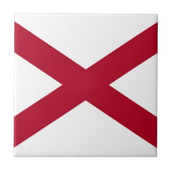 Alabama State Flag Ceramic Tile by YLGraphics at Zazzle