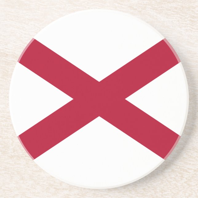 Alabama State Flag Coaster (Front)