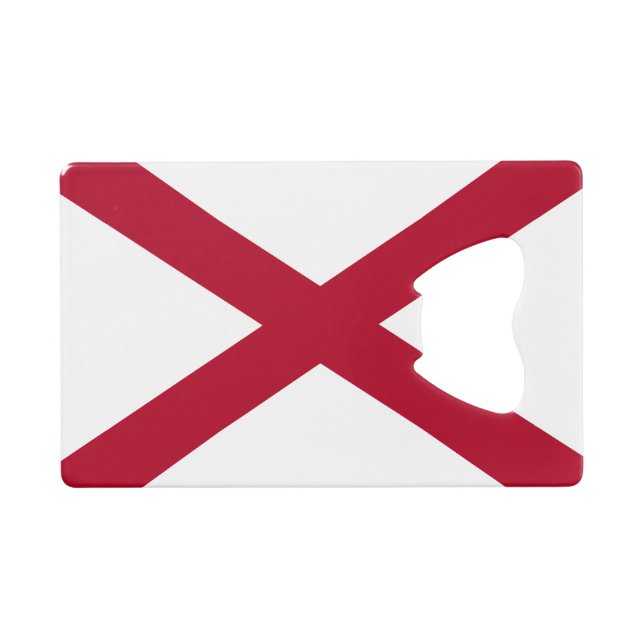 Alabama State Flag Credit Card Bottle Opener (Front (Horizontal))