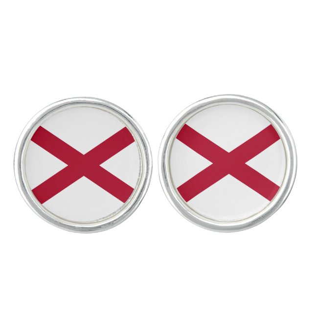Alabama State Flag Cufflinks (Front)