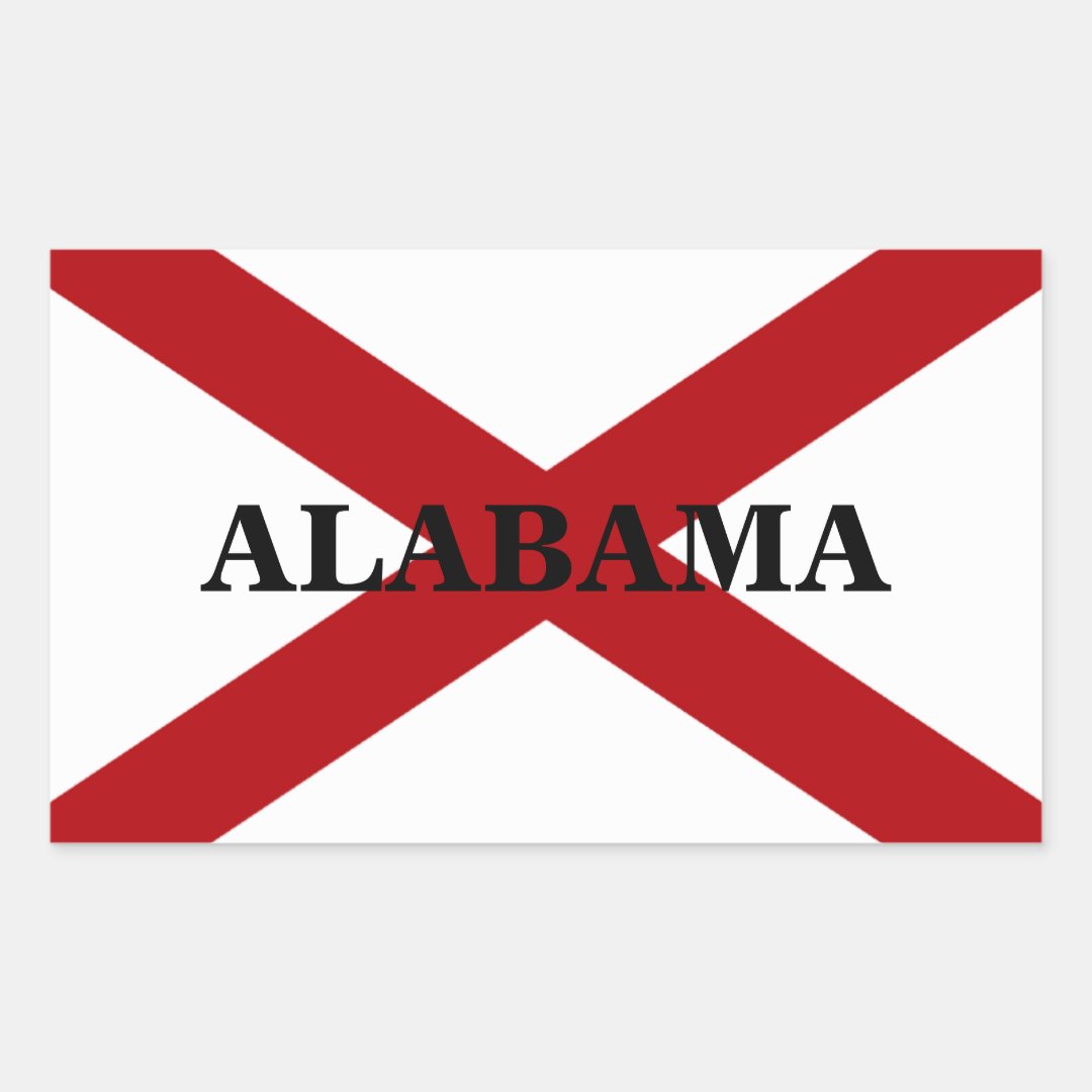 Alabama State Flag Custom Sticker Zazzle