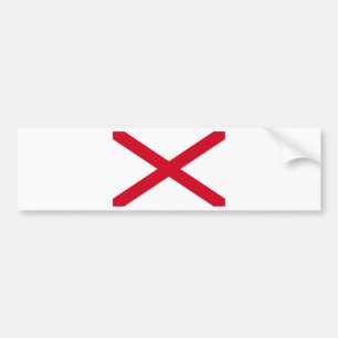 Alabama State Flag Design Bumper Sticker