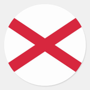 Alabama State Flag Design Classic Round Sticker