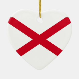 Alabama State Flag Design Decor Ceramic Ornament