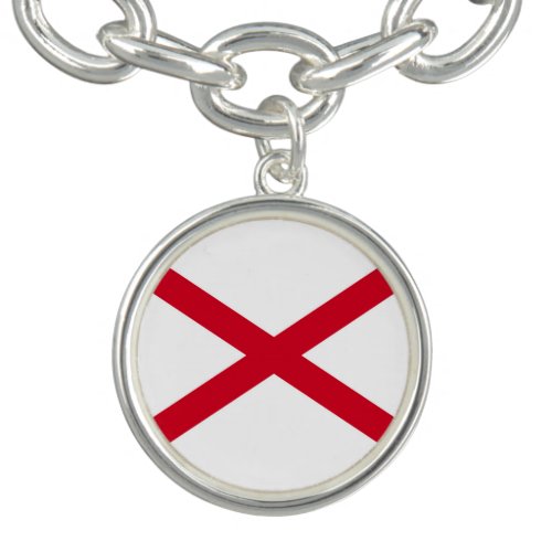 Alabama State Flag Design Decor Charm Bracelet