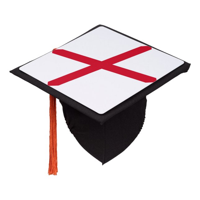 Alabama State Flag Design Decor Graduation Cap Topper (Angled)
