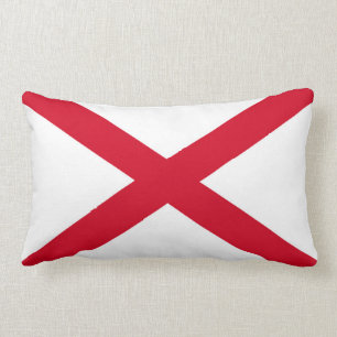 Alabama State Flag Design Decor Lumbar Pillow