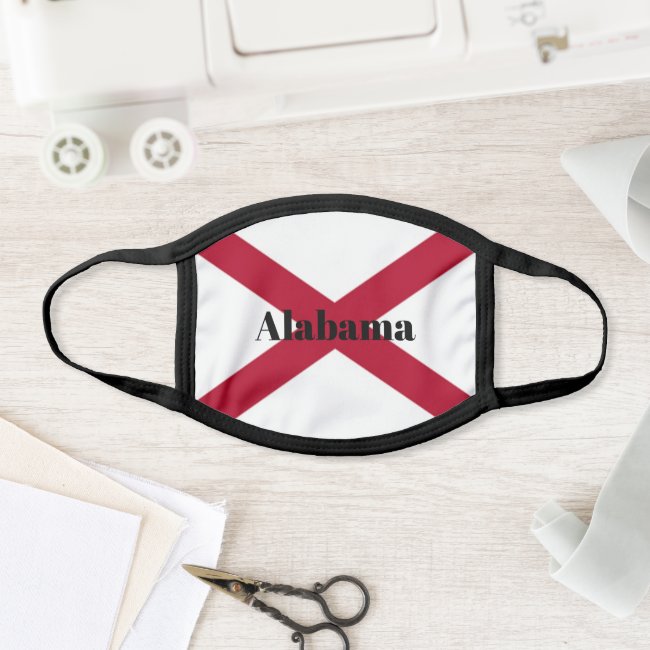 Alabama State Flag Design Face Mask