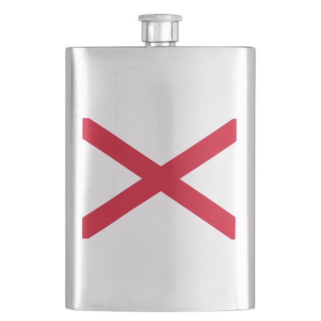 Alabama State Flag Design Flask (Front)