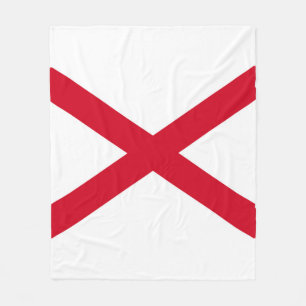 Alabama State Flag Design Fleece Blanket